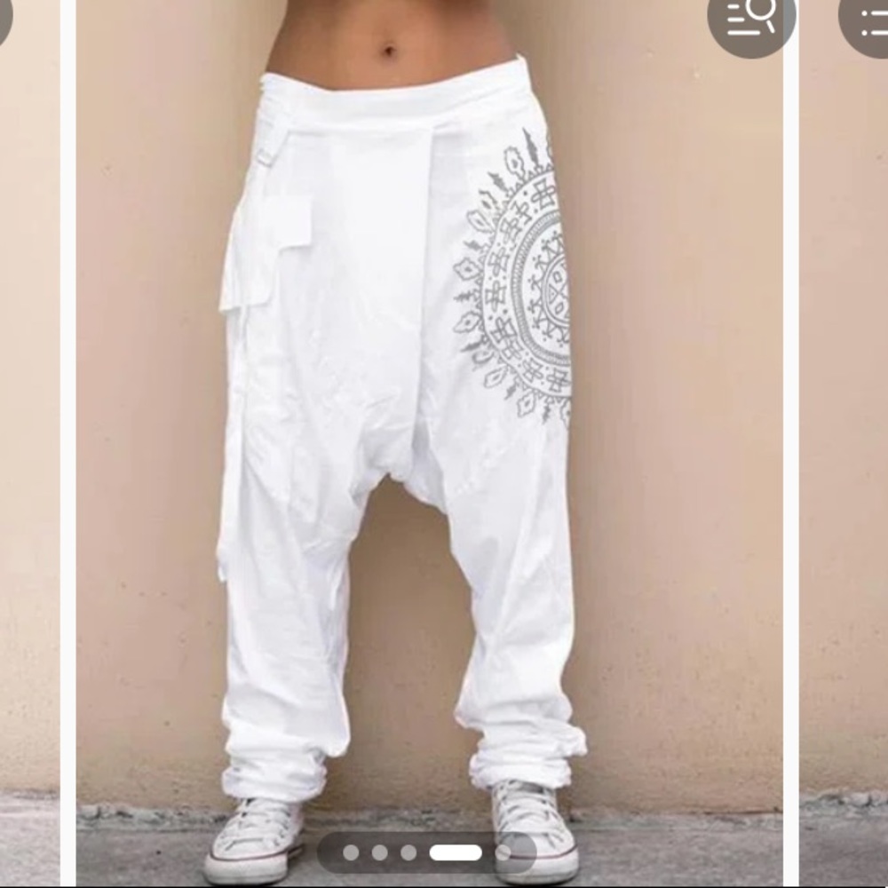 White harem pants S (oversized) new without a tag